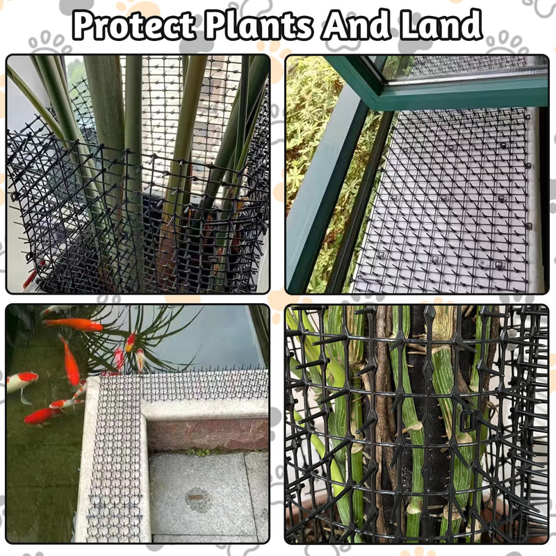 Fhiny 6.6FT/13.1FT Cat Scat Mat with Spikes, Digging Cat Deterrent Devices Prickle Strips Roll Anti Kitten Stopper Training Network for Indoor/Outdoor Pets Dogs Protect Furniture S: 78.8" L×12 "W - BeesActive Australia