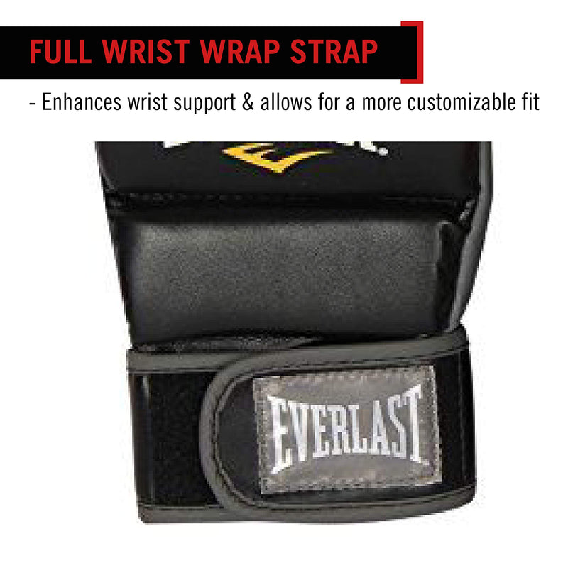 [AUSTRALIA] - Everlast Train Advanced MMA 7-Ounce Closed-Thumb Grappling/Training Gloves Large/X-Large Black 