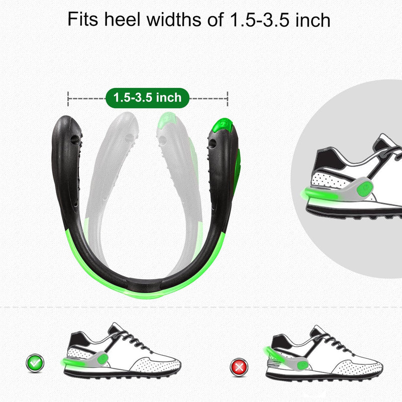 SLDHR LED Shoes Clip Lights USB Charging for Night Running Gear, Color Changing RGB Strobe and Steady Color Flash Mode, Safety Clip Lights for Running, Jogging, Walking, Biking(One Pair) green - BeesActive Australia