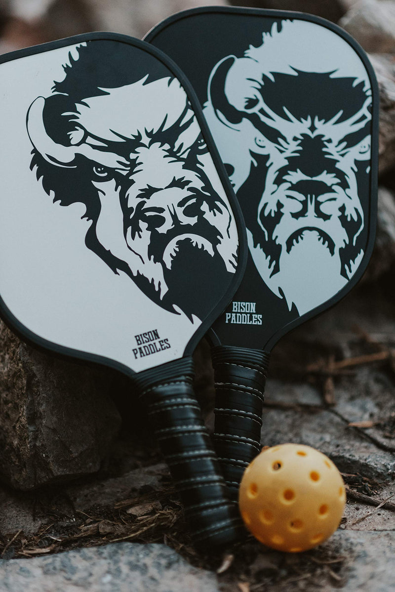 [AUSTRALIA] - Bison Paddles - PREMIUM USAPA Approved Pickleball Paddle | Graphite + PP Honeycomb Core White 