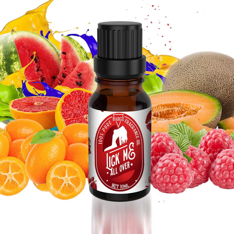 Bargz Lick Me All Over Perfume Oil, Exotic Fragrance, Lovely Raspberry And Melon Aromas With A Touch Of Vanilla - Flat Cap [10 ML] 0.34 Fl Oz (Pack of 1) - BeesActive Australia