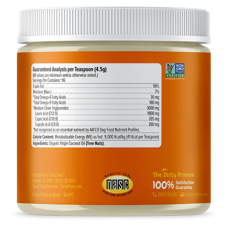 Coconut Oil for Dogs - Certified Organic & Extra Virgin Superfood Supplement - Anti Itch & Hot Spot Treatment - for Dry Skin on Elbows & Nose - Natural Digestive & Immune Support - 16 OZ - BeesActive Australia