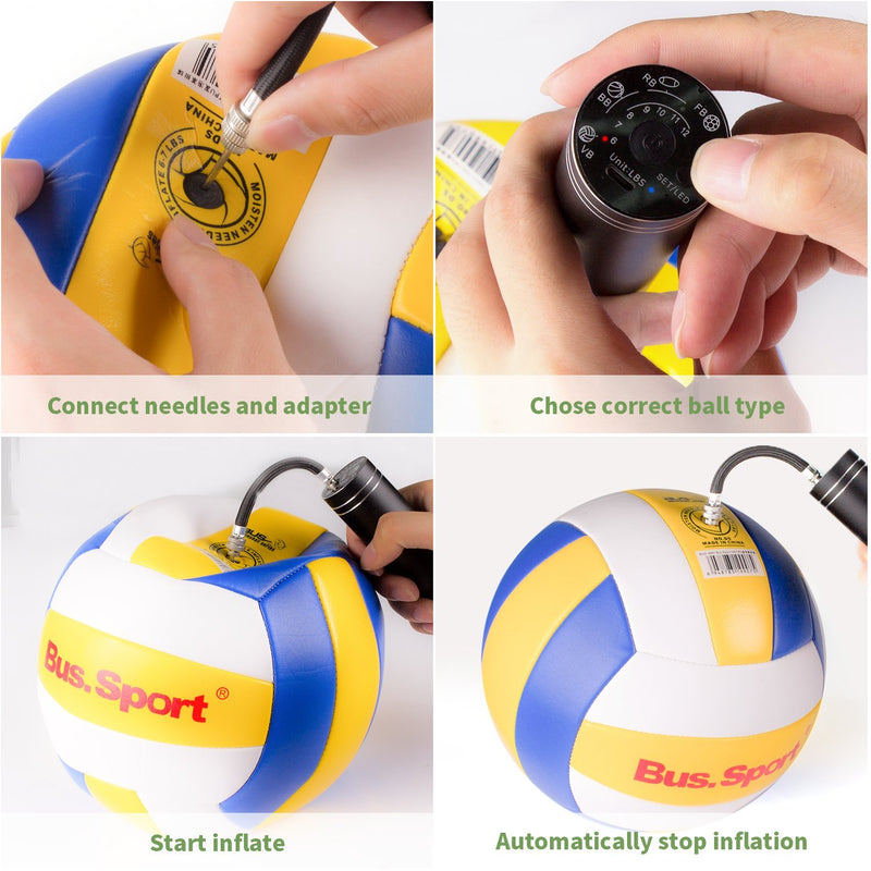 Automatic Electric Fast Ball Pump with Needle and Nozzle - Air Pump for Inflatables, Athletic Basketball, Soccer, Volleyball, Football, Sport Ball and Swimming Ring - Faster Inflation - BeesActive Australia