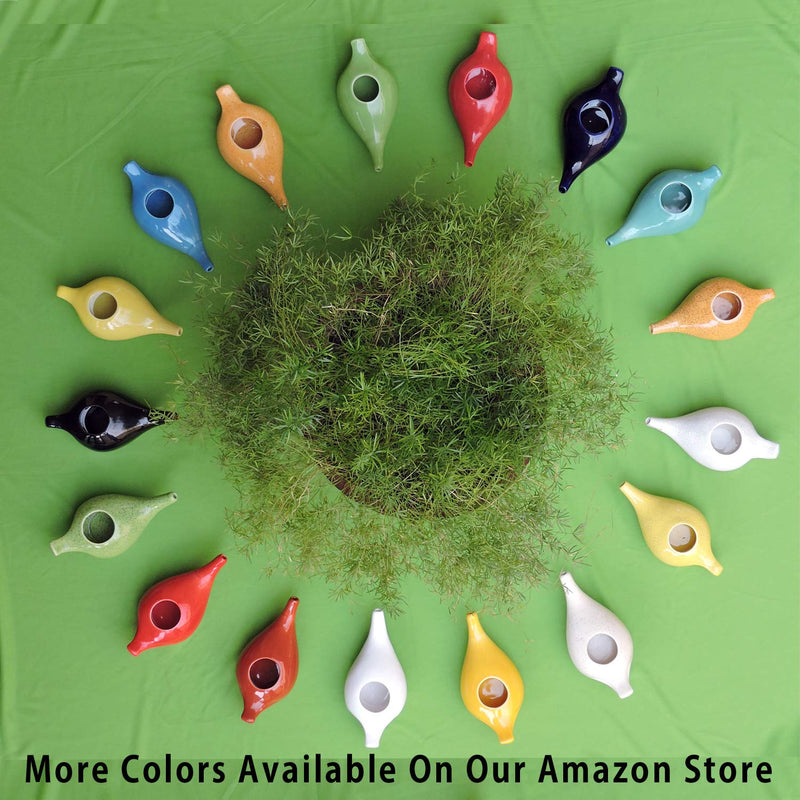 Porcelain Ceramic Neti Pot for Nasal Cleansing Freckle Pattern Green | Natural Treatment for Sinus, Infection and Congestion - BeesActive Australia