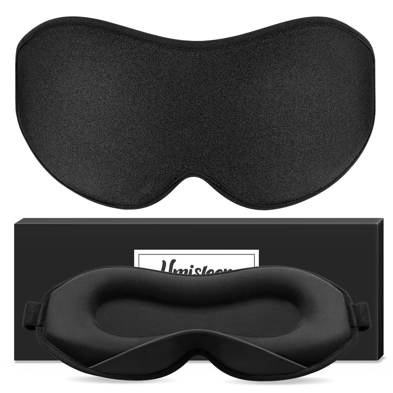 Umisleep Upgraded Sleep Mask, Perfect Sleeping Mask for Side Sleepers, 3D Ultra Soft Skin-Friendly Eye Masks for Sleeping Women Men Kids with Adjustable Strap, Blindfold for Travel/Sleep/Nap 1 Count (Pack of 1) - BeesActive Australia