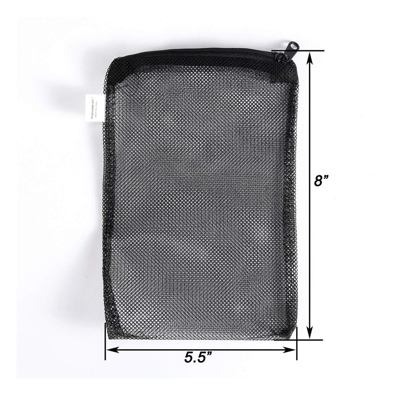 AQUANEAT Aquarium Filter Media Bags, Fish Tank Coarse/Fine Mesh Bags, 3”x8”/5.5”x8” with Plastic Zipper for Activated Carbon 10pcs 5.5" x 8" - BeesActive Australia