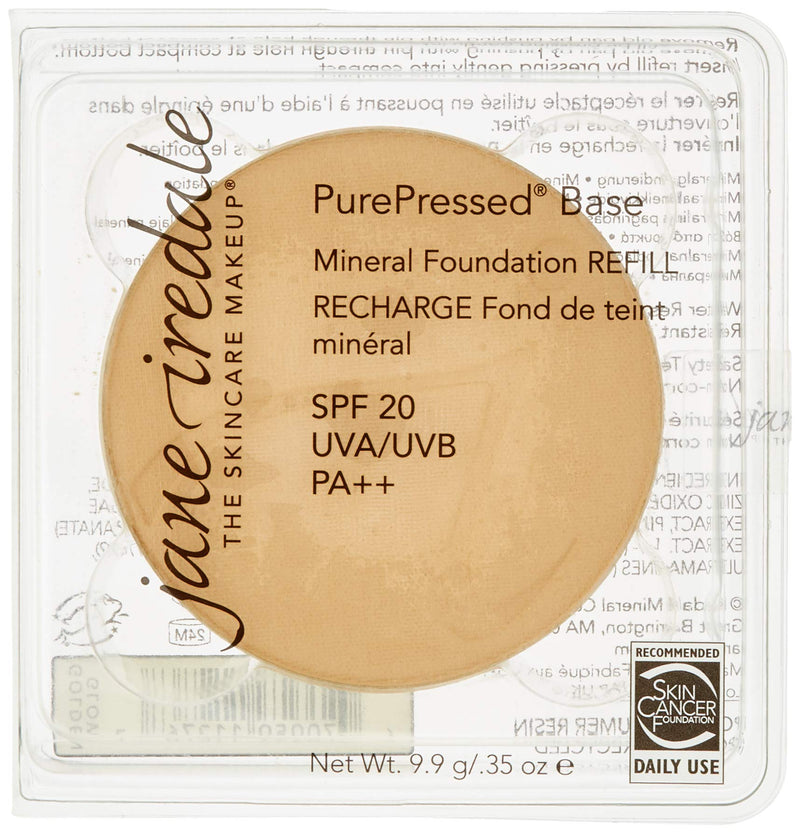 jane iredale PurePressed Base Mineral Foundation Refill or Refillable Compact Set| Semi Matte Pressed Powder with SPF | Talc Free, Vegan, Cruelty-Free Golden Glow - BeesActive Australia