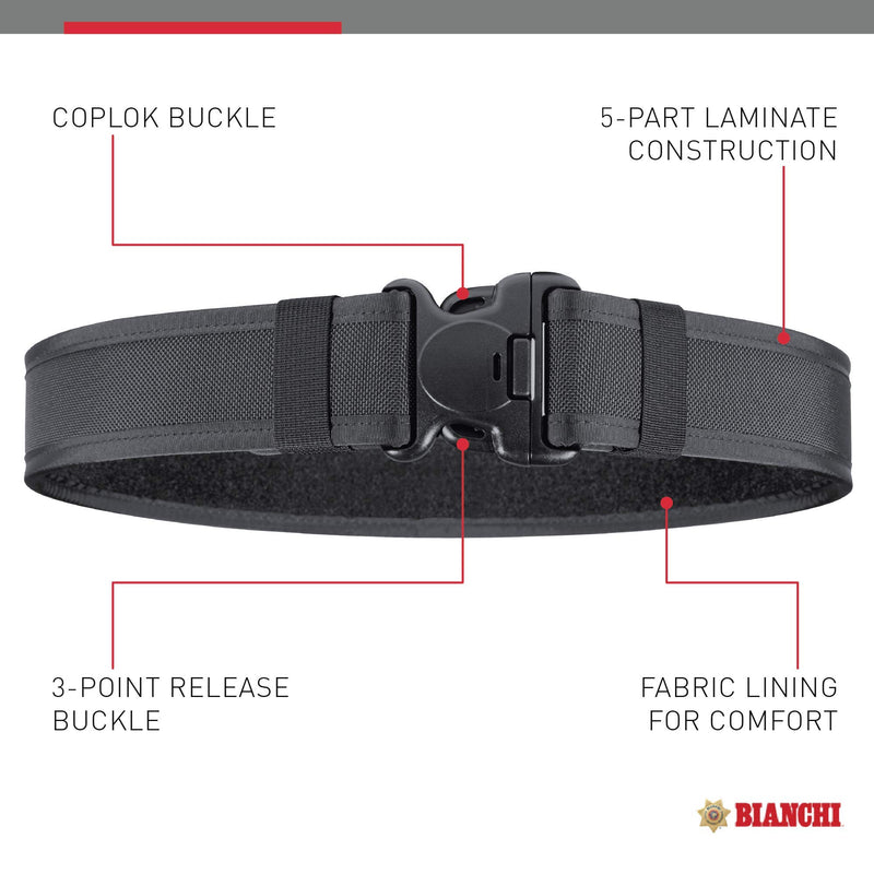 [AUSTRALIA] - Bianchi Accumold 7200 Black Nylon Duty Belt Medium/34-40 