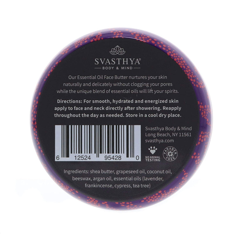 SVASTHYA BODY & MIND Essential Oil Face Butter - Naturally Nurtures Skin & Restores Complexion, Has Shea Butter, Coconut, Argan & Grapeseed Oil, Made In The USA, 2 oz - 3 Pack Pack of 3 - BeesActive Australia