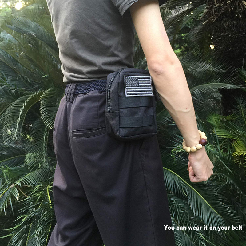 AMYIPO MOLLE Pouch Multi-Purpose Compact Tactical Waist Bags Small Utility Pouch Black Small Pouch -1 - BeesActive Australia