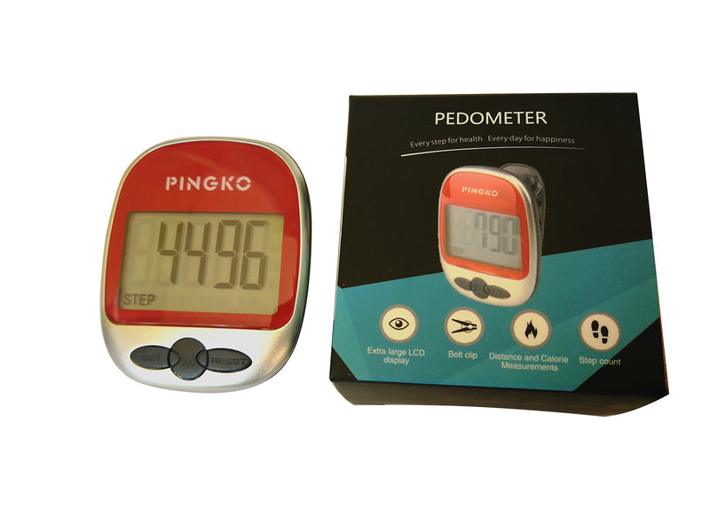 PINGKO Best Pedometer for Walking Accurately Track Steps Portable Sport Pedometer Step/Distance/Calories/ Counter Fitness Tracker, Calorie Counter - BeesActive Australia