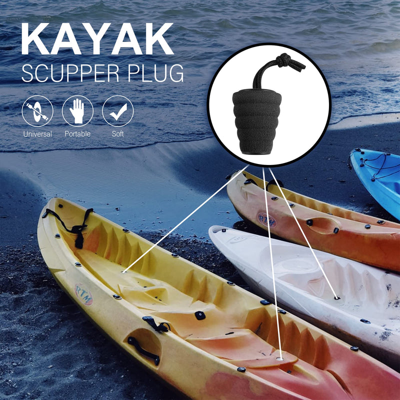GanFindX 4/6 Packs Universal Kayak Scupper Plug Kit, High Elasticity Fits Most Drain Holes & EVA Meterial - BeesActive Australia