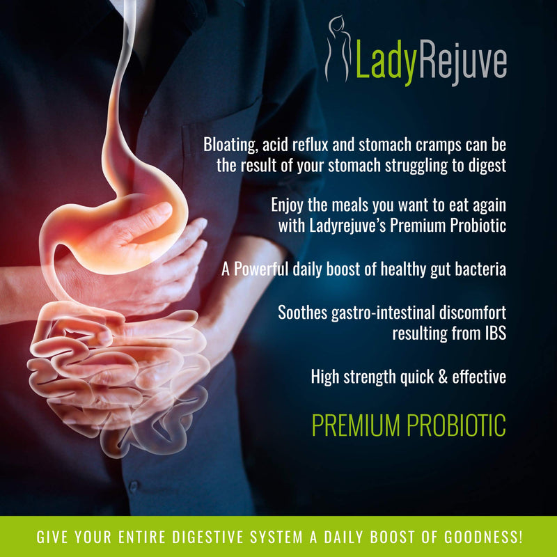 LadyRejuve Premium Probiotics | 120 Vegan Tablets | 10 Billion CFU - Specially Formulated Probiotic Supplement for Women | Supports Digestive Gut Health | Provides Constipation Relief for Adults 120 Count (Pack of 1) - BeesActive Australia