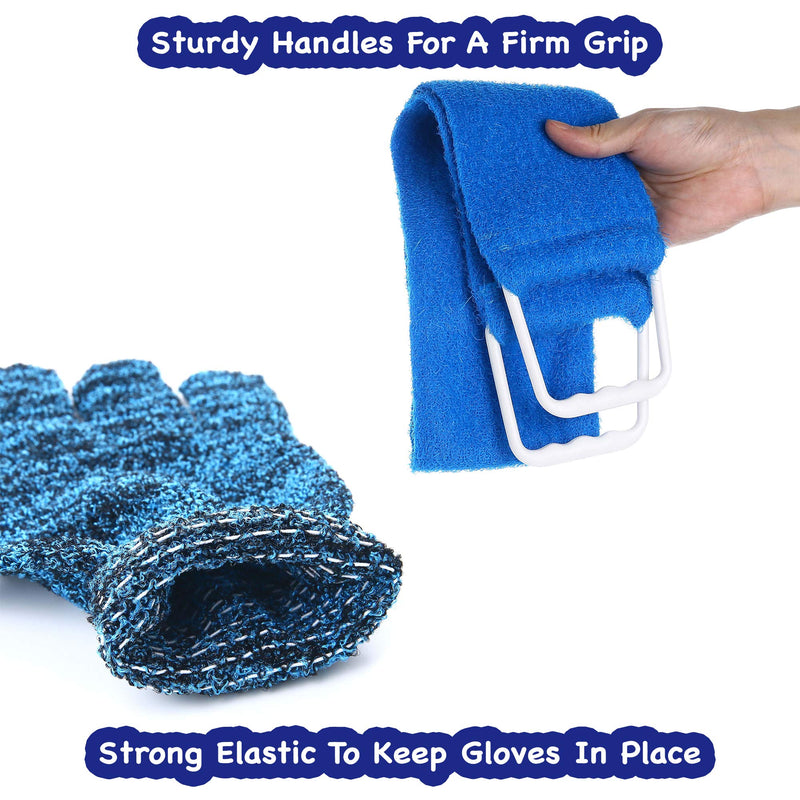 SMITCO Dead Skin Remover for Body - Exfoliating Gloves and Back Exfoliator for Men and Women - Full Body Scrubbers for Use in Shower or Bath to Improve Skin Texture and Get Rid of Bumpy Skin - BeesActive Australia
