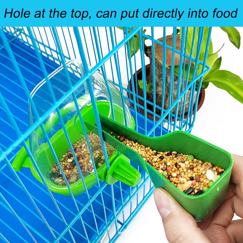 2Pcs Bird Feeder for Cage Bird Water Feeder Birds Water Dispenser Parrot Feeder Hanging Bird Food Water Bowl Bird Cage Accessories Bird Supplies Seed Food Container for Parakeet Budgies Lovebirds - BeesActive Australia
