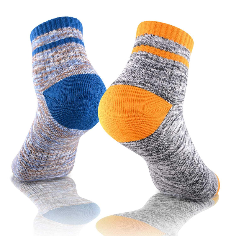 Hiking Walking Socks For Women, FEIDEER Multi-pack Outdoor Recreation Socks Moisture Wicking Crew Socks Gray Blue/Gray Pink/Gray - Quarter 4.5-7 - BeesActive Australia