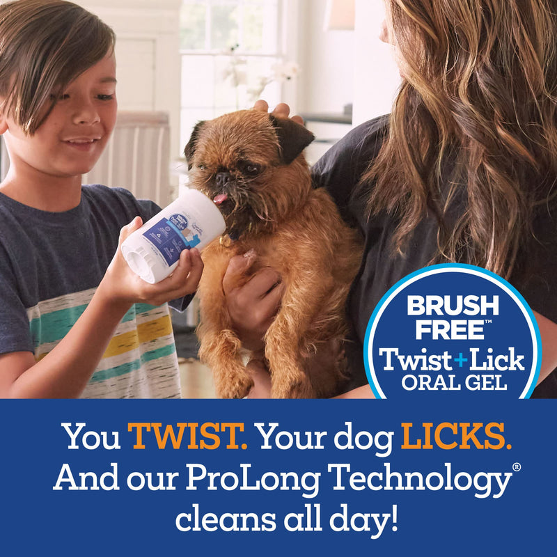 Vetality Brush Free Twist & Lick Brushless Dental Gel for Dogs | Continuously Cleans Teeth and Gums for 24 Hours | Tasty Chicken Flavor | Vet Recommended Dog Breath Freshener | Fun to Use - BeesActive Australia