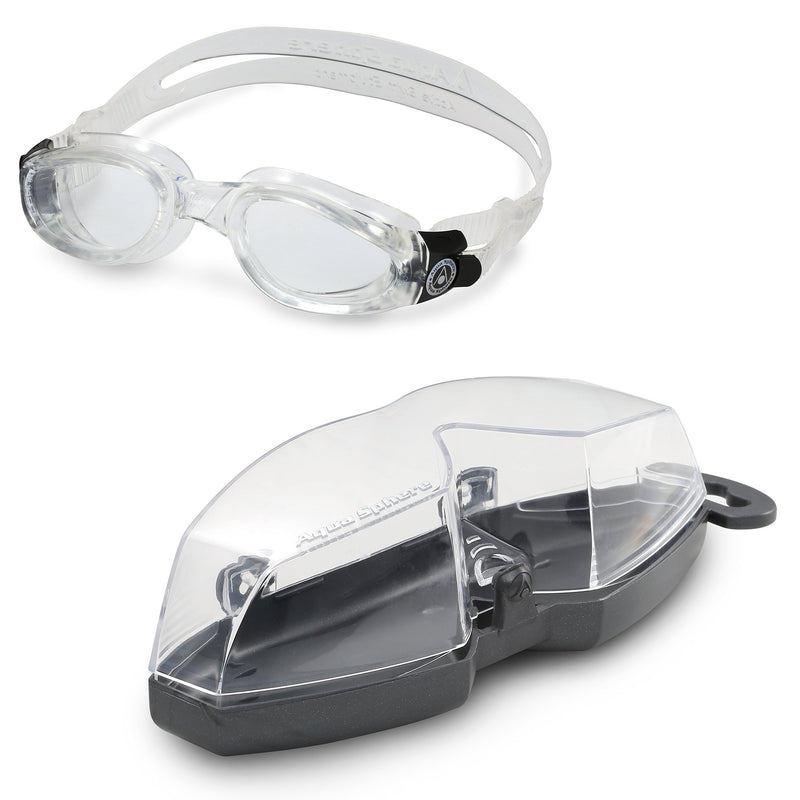 [AUSTRALIA] - Aqua Sphere Kaiman Swim Goggle, Made In Italy Clear Lens / Transparent Regular 