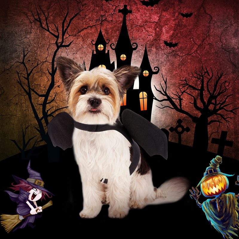 RYPET Dragon Cat Costume - Personalized Pet Costumes for Small Dogs Cats Halloween Party Bat Wings - BeesActive Australia