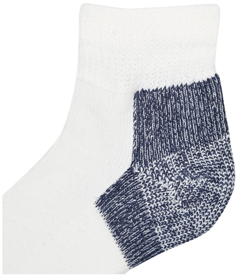 thorlos mens Jmx Maximum Cushion Ankle Running Socks Large White/Navy (1 Pair) - BeesActive Australia