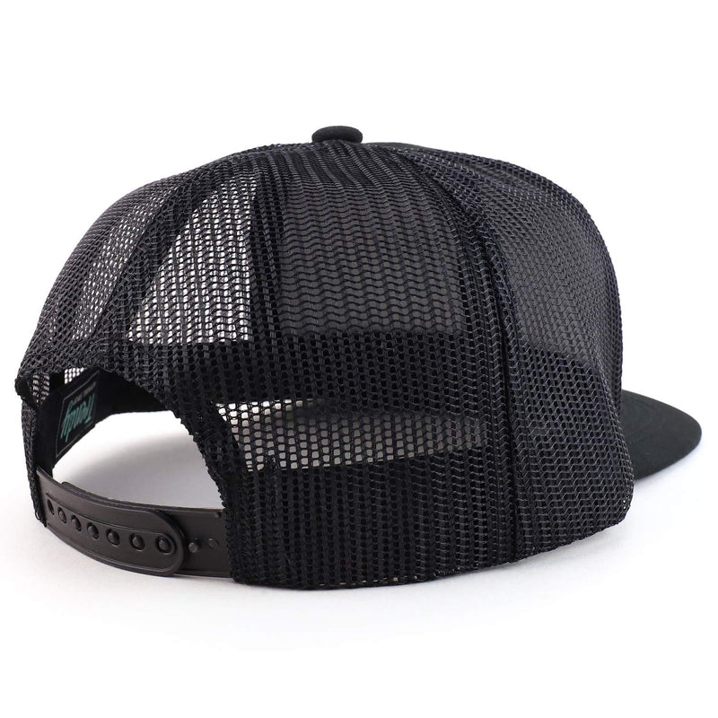 Trendy Apparel Shop Oversize 2XL Blank Plain Flatbill Mesh Snapback Baseball Cap One Size Black - BeesActive Australia