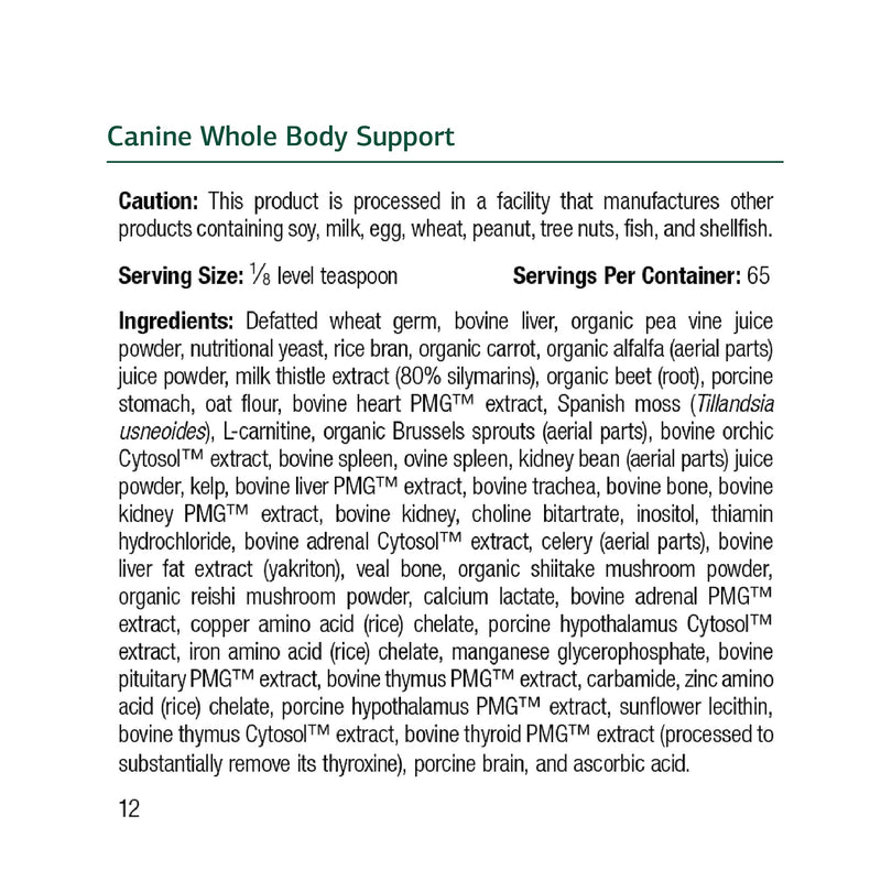 Standard Process - Puppy Pack - New Pet Supplement Kit Includes Canine Whole Body Support and Canine Immune System Support - BeesActive Australia