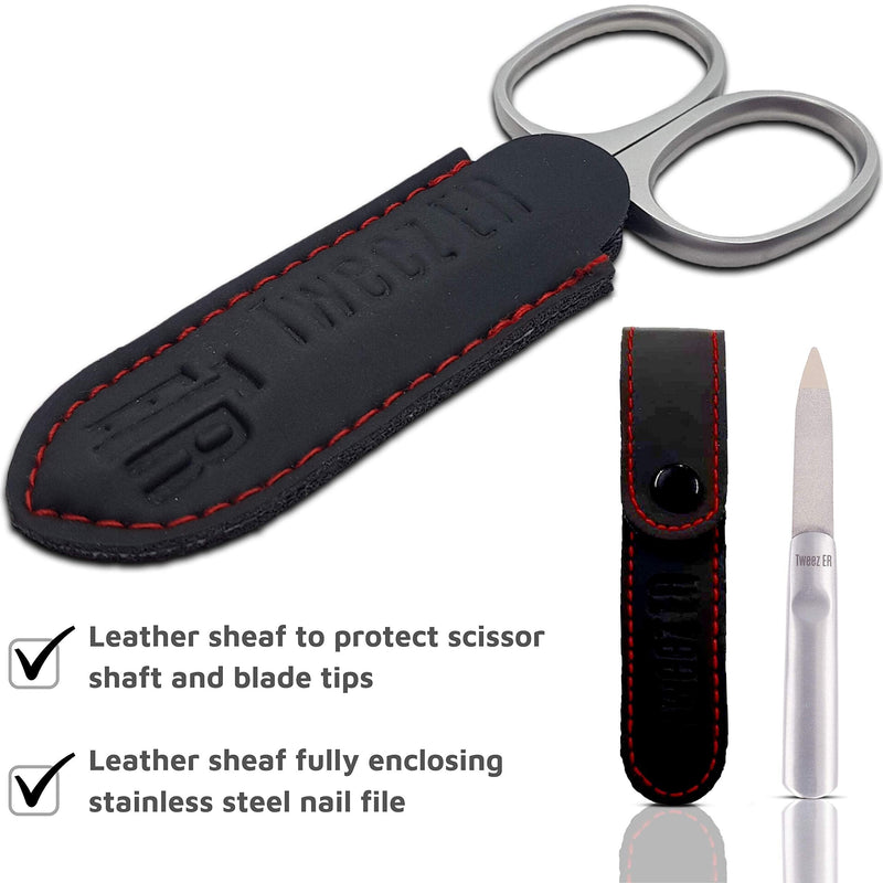 Nail Scissors | Premium Manicure scissors for Professionals, Hand Sharpened Cuticle Scissors and Nail File | fingernail scissors For Eyebrows,Nose Hair & Beard |Premium Quality Toenail Scissors - BeesActive Australia