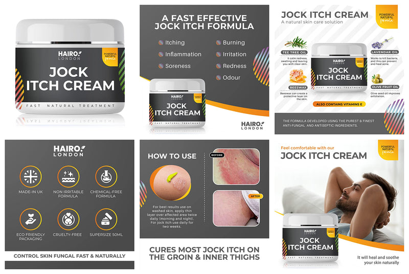 Jock Itch Treatment for Men & Women | Antifungal Cream | Skin Hero Jock Itch Treatment Antifungal | Supersize 50ml - BeesActive Australia