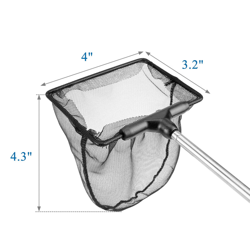 Lpraer Aquarium Fish Net with Extendable Stainless Steel Long Handle Fine Mesh Net for Fish Tank Medium - BeesActive Australia