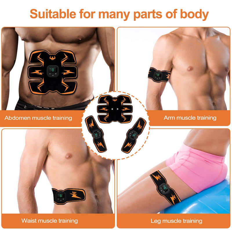 SPORTLIMIT Muscle Toner, USB Rechargeable Gear for Abdomen/Arm/Leg,Workout Equipment for Men Women,10 pcs Free Gel Pads - BeesActive Australia