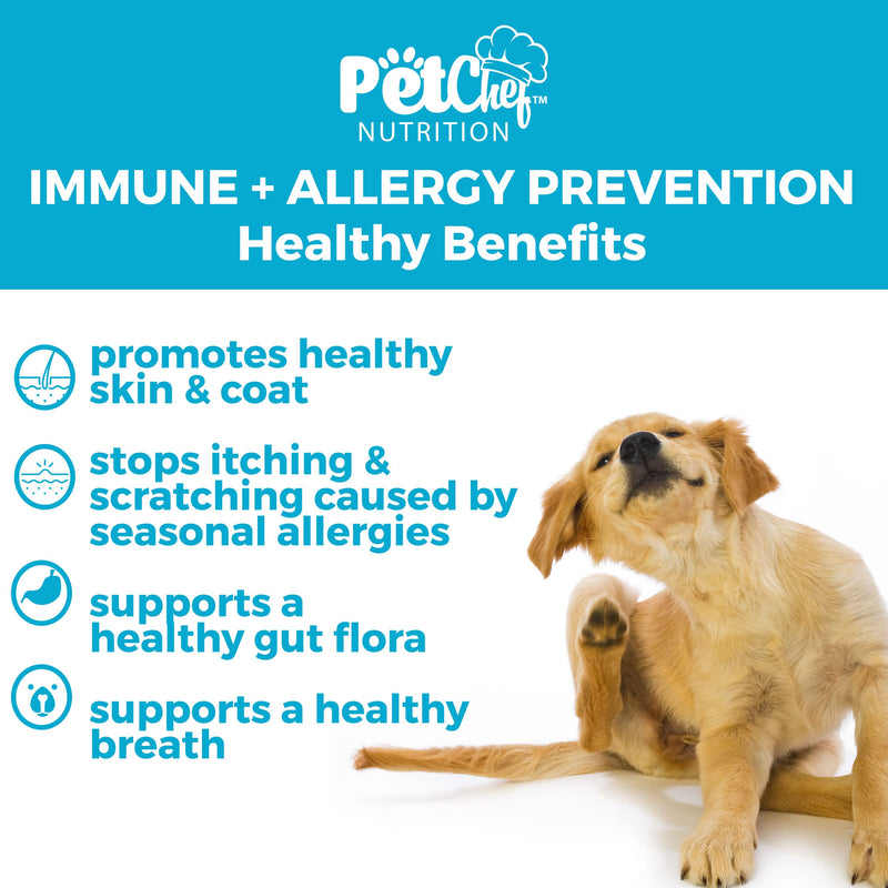 Immune Allergy Booster| Probiotics Prebiotics | Dogs' Allergy Prevention | Prevents Paw Licking, Itchy Skin & Ears, Smelly Breath Ears, Hot Spot Treatment. - BeesActive Australia
