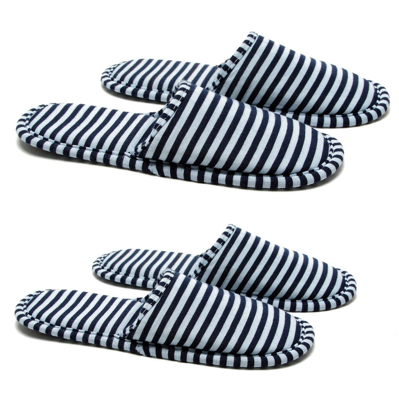 NKTM Women and Men Travel Hotel Slippers,Foldable Travel Slippers with Carrying Bag (2 Pair) Blue - BeesActive Australia