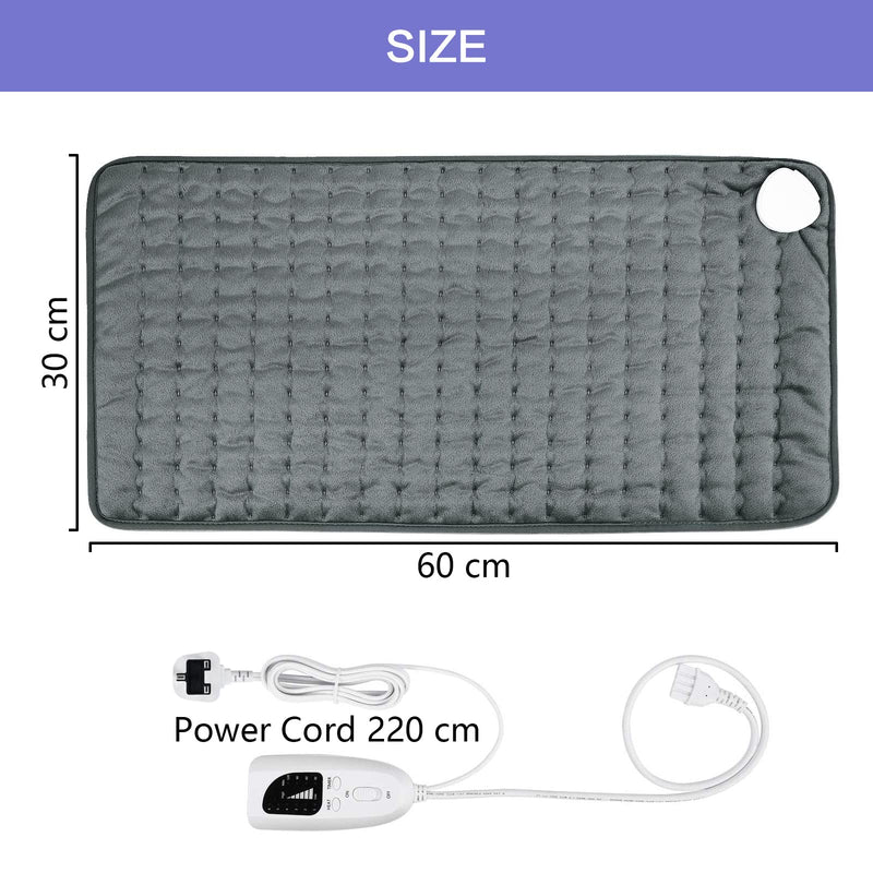 Electric Heating Pads, Heated Pad for Back Pain Muscle Pain Relieve (Dark Grey, 24"X12") Dark Grey 24"X12" - BeesActive Australia