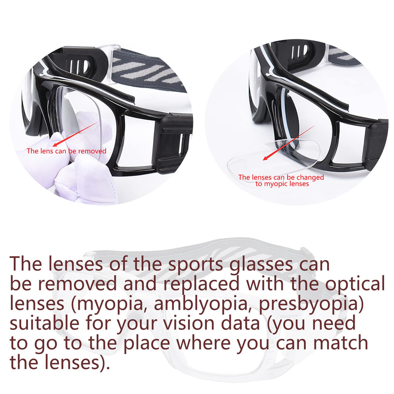 SooGree Basketball Dribbling Glasses Sports Protective Eyewear Goggles for Men Black - BeesActive Australia