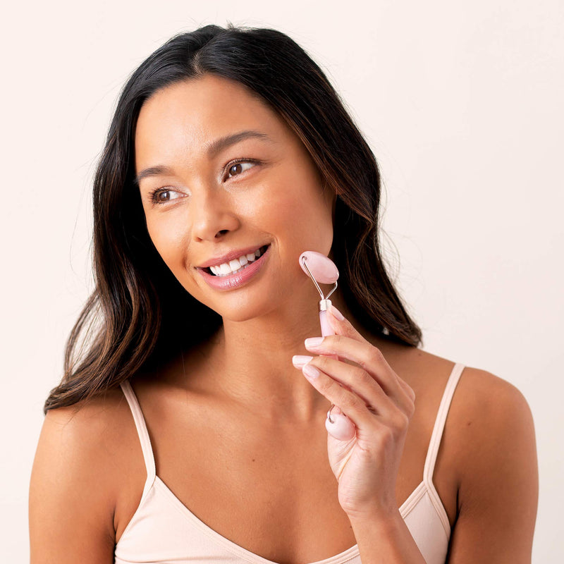 Plum Beauty Rose Quartz Facial Roller - BeesActive Australia