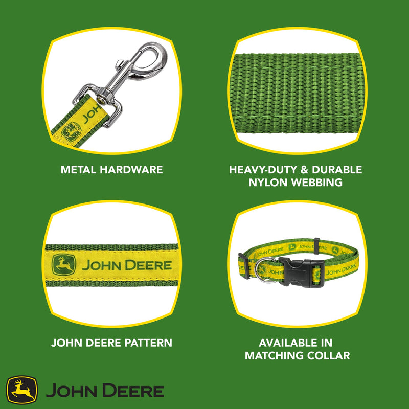 John Deere Pet Leashes and Collars Green Medium - BeesActive Australia