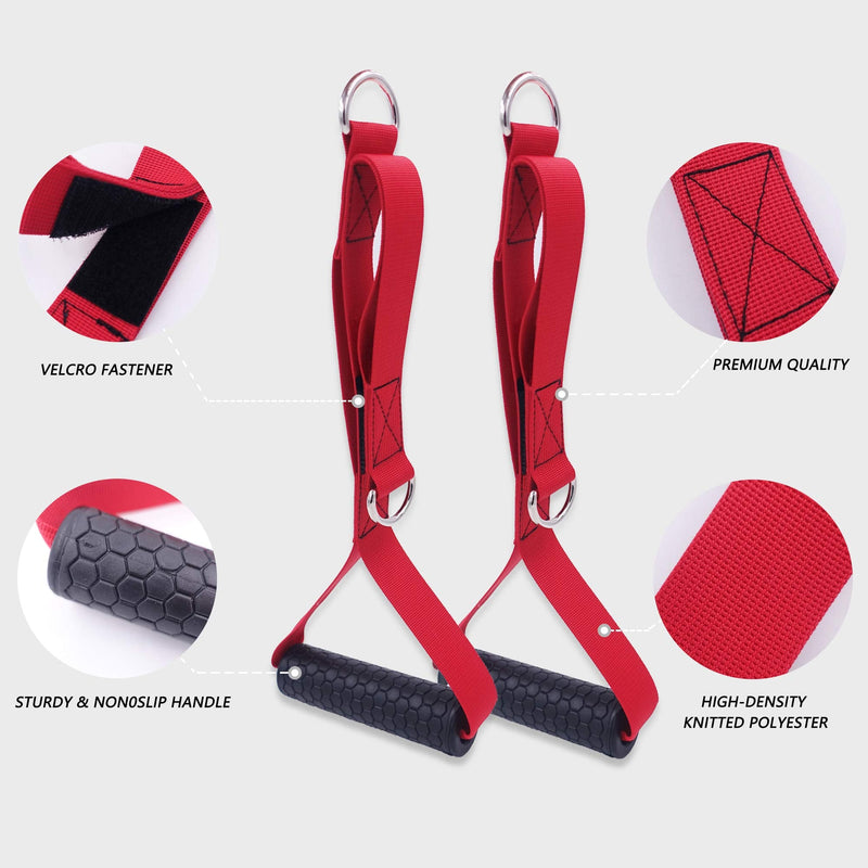 J Bryant Fitness Multifunction 4 in 1 Grip Handle Triceps Rope Resistance Bands Handle Cable Machine Attachments for Gym LAT Pulldown Exercise Handle - BeesActive Australia