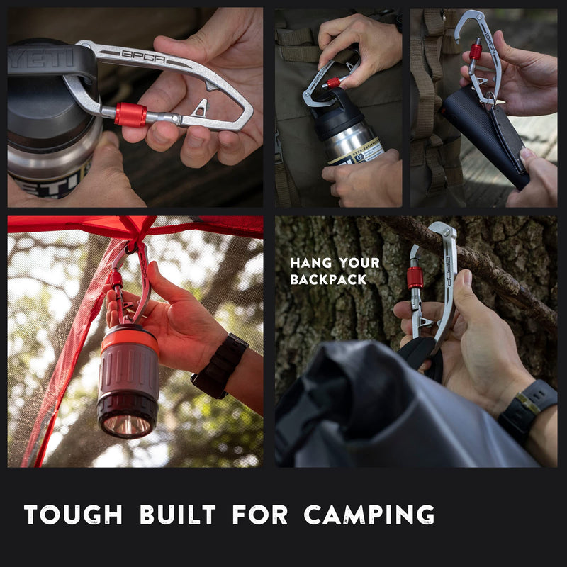 GPCA X Carabiner Multi-Tool EDC Keychain - Works with Dog Leash Kickstarter (Steel) - BeesActive Australia