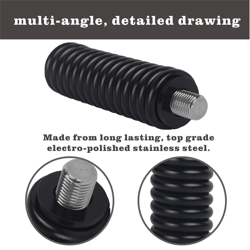 [AUSTRALIA] - Marketty Black SS-3H CB Heavy Duty Stainless Steel Antenna Spring,Spring to fit Mobile/in-Vehicle CB Radio Antenna Mount up to 60" Long and 3/8" X 24 Thread 
