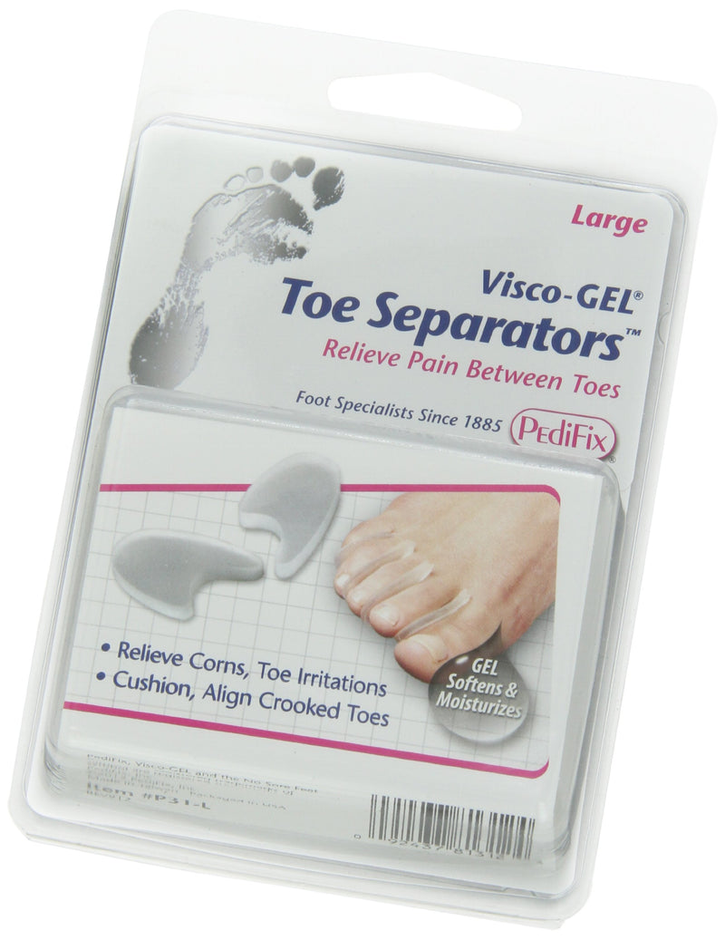 PediFix Visco-gel Toe Separators, Large, 2 Count 1 PACK - BeesActive Australia