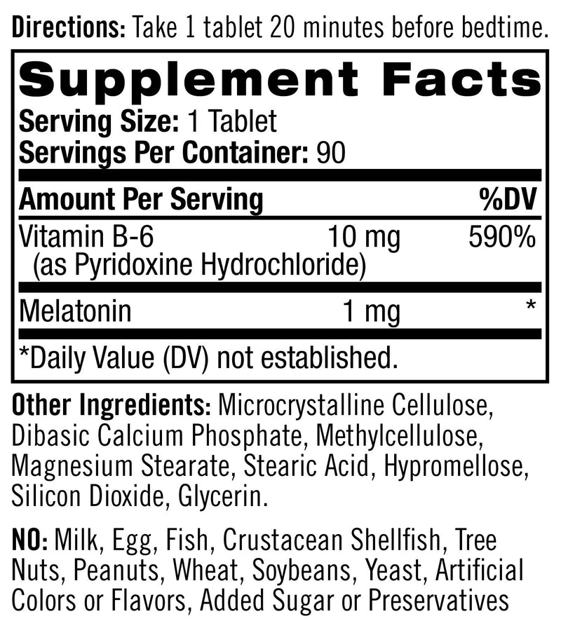 Natrol Melatonin Time Release Tablets, Helps You Fall Asleep Faster, Stay Asleep Longer, Strengthen Immune System, 100% Vegetarian, 1mg, 90 Count - BeesActive Australia