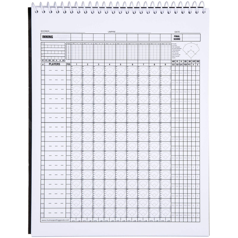 Murray Sporting Goods Baseball/Softball Scorebook - 35 Games - 16 Players - BeesActive Australia