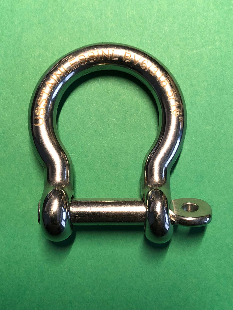[AUSTRALIA] - Stainless Steel 316 Bow Shackle with Locking Pin 5/16" (8mm) Marine Grade 