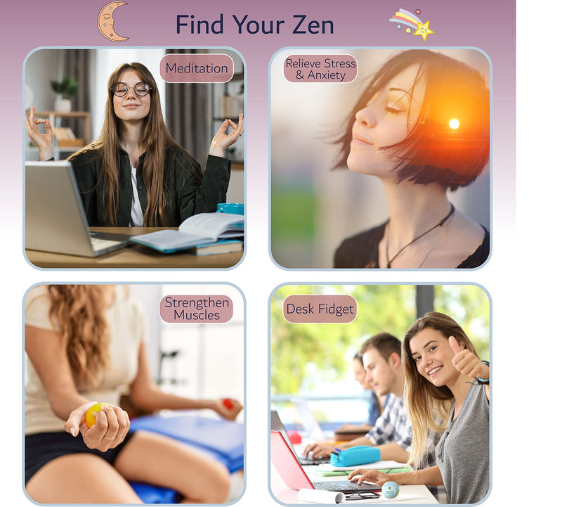 MINDZEN 3X Tri-Strength Motivational Stress Balls, Aromatherapy, Hand Strengthening Exercise, Fidget & Anxiety Relief for Kids & Adults - BeesActive Australia