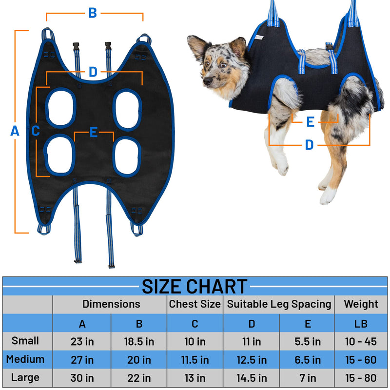 Cat and Dog Grooming Hammock - DIY Dog Grooming Supplies with Dog Sling Pet Grooming Harness, Nail File, Comb, and Dog Nail Trimmers - Bundled Grooming Kit for Small to Large Pets - BeesActive Australia