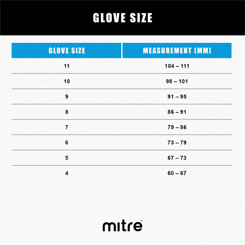Mitre Magnetitie Soccer Goalie Gloves 8 Black/Cyan/Yellow - BeesActive Australia