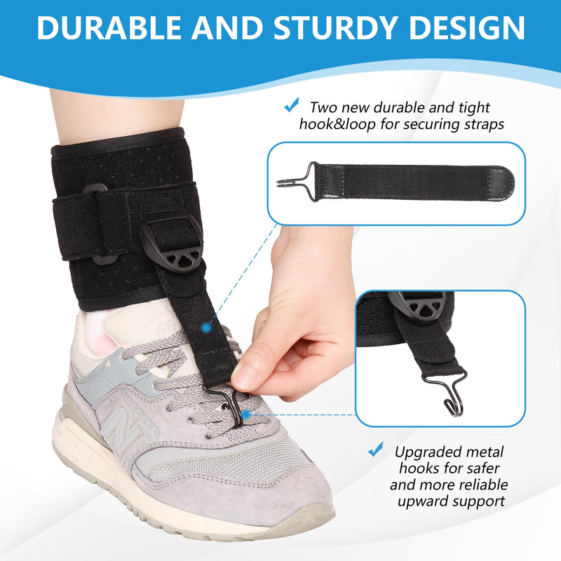 joingood AFO Foot Drop Brace, Adjustable Drop Foot Brace for Walking with Shoes, Soft Foot Up Brace for Achilles Tendon, Foot Dorsiflexed, Stroke, Ankle Foot Orthosis to Improve Walking Gait(L/XL) L/XL - BeesActive Australia