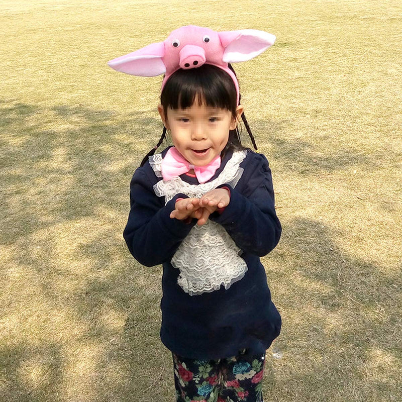 Amosfun Pig Ears Costume Headband with Bow Tie and Tail Pig Costume Accessory April Fool 's Day Children's Party Decoration Party Cosplay - BeesActive Australia