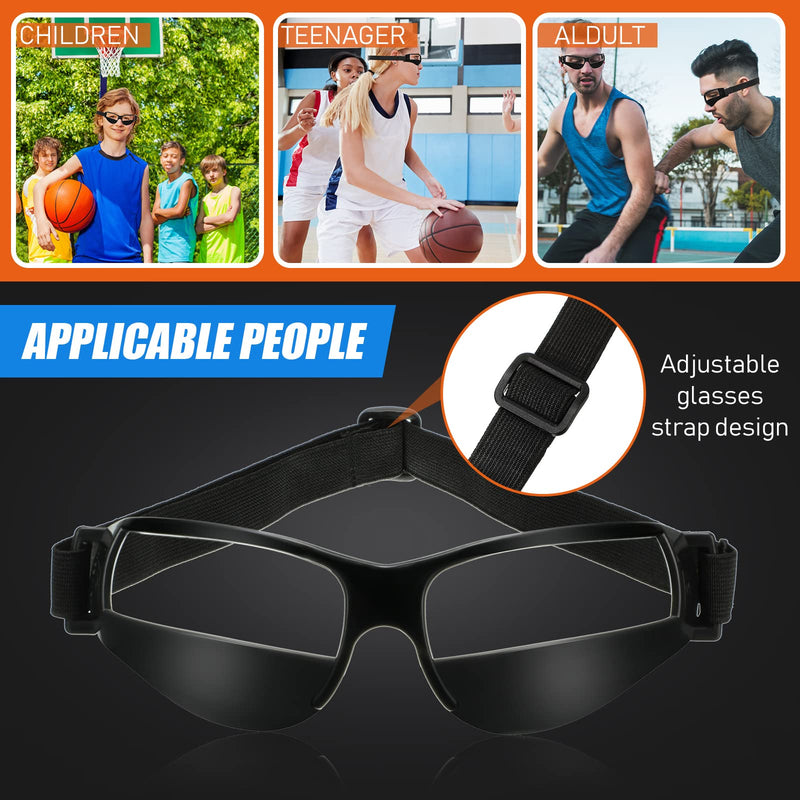 3 Pack Sports Dribble Specs Basketball Black Goggles Dribbling Aids Adjustable Dribbling Glasses Basketball Training Equipment for Youth Kids Teenagers Adult Player - BeesActive Australia