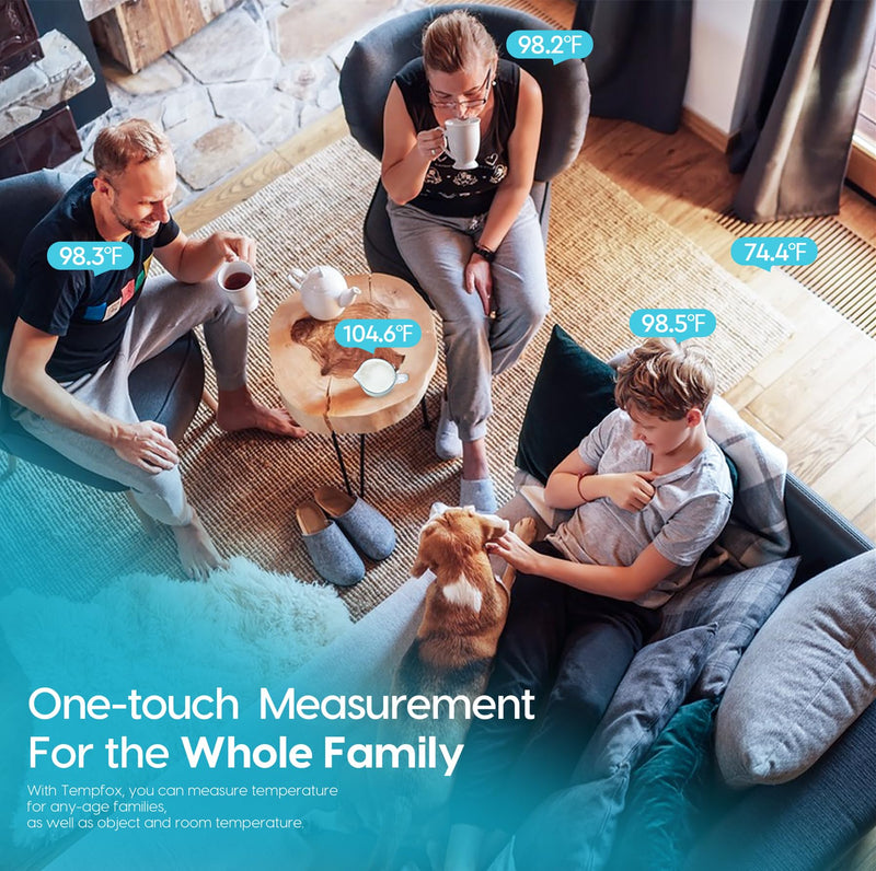 No-Touch Thermometer for Adults and Kids - Digital Baby Thermometer with Fever Alarm, Mute Mode, 35 Memories- Accurate, Gentle and Easy-to-Use for Infants and Elderly - BeesActive Australia